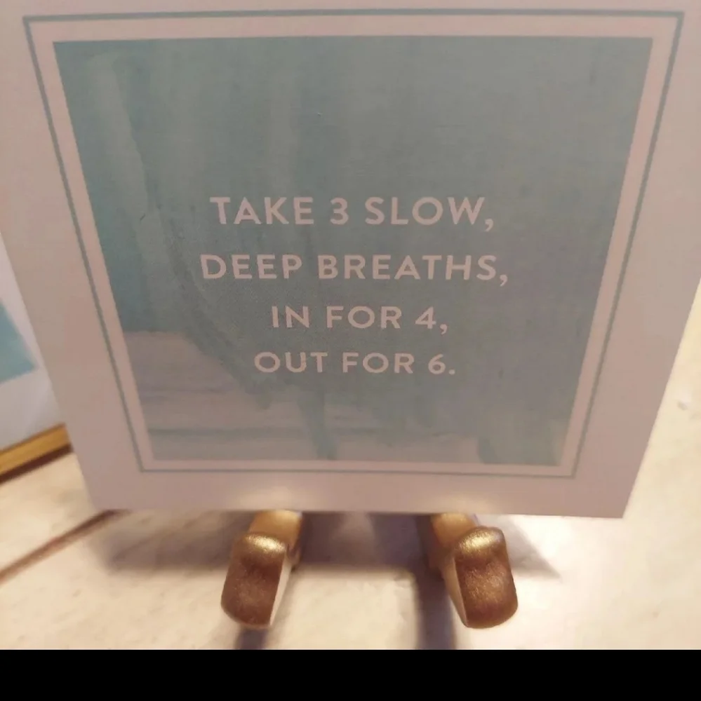 INSPIRATIONAL WELLNESS CARDS WITH GOLD FRAME By Zoe Brennan BNWT SO